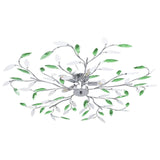 Acrylic Crystal Arm Ceiling Light 5 Bulbs E14 Green