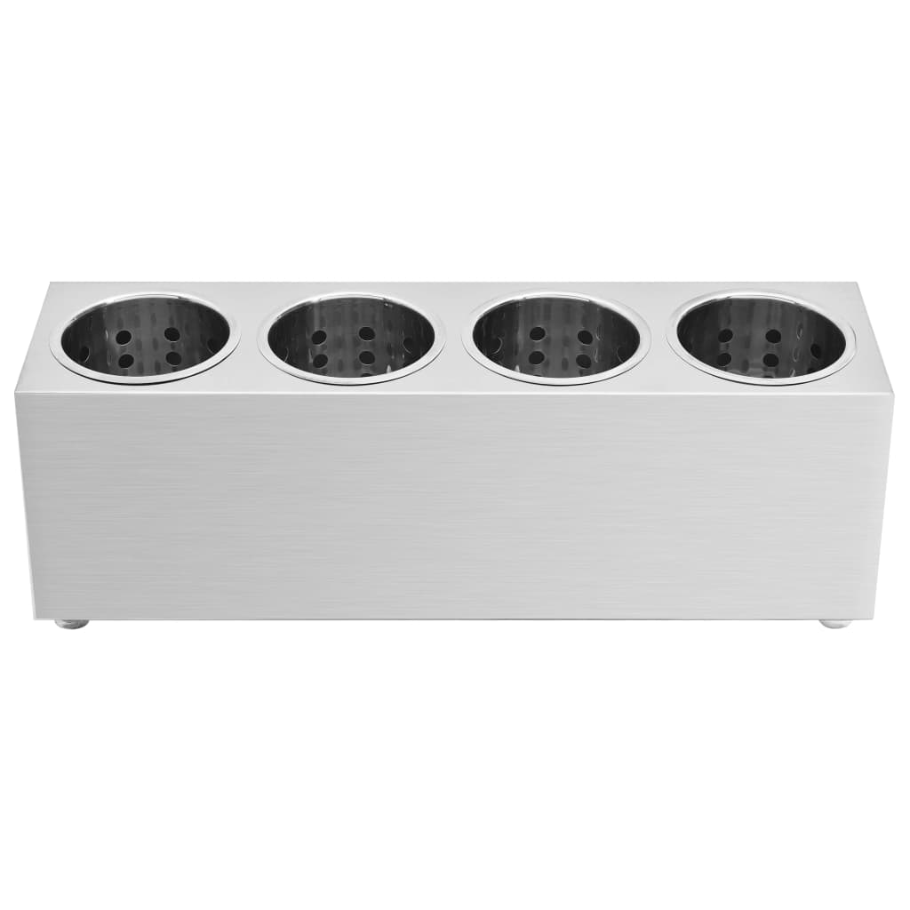 Porte-couverts 4 grilles Rectangulaire Acier inoxydable