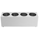 Porte-couverts 4 grilles Rectangulaire Acier inoxydable