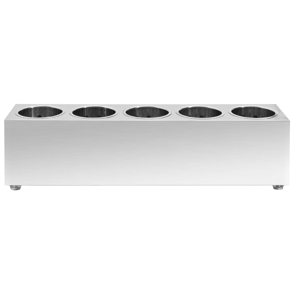 Porte-couverts 5 grilles Rectangulaire Acier inoxydable