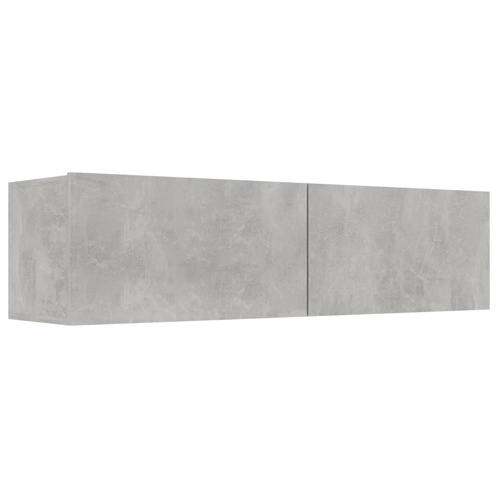 Meuble TV Gris béton 120x30x30 cm Bois d’ingénierie