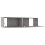 Meuble TV Gris béton 120x30x30 cm Bois d’ingénierie