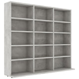 CD-Schrank Betongrau 102x23x89,5 cm Holzwerkstoff