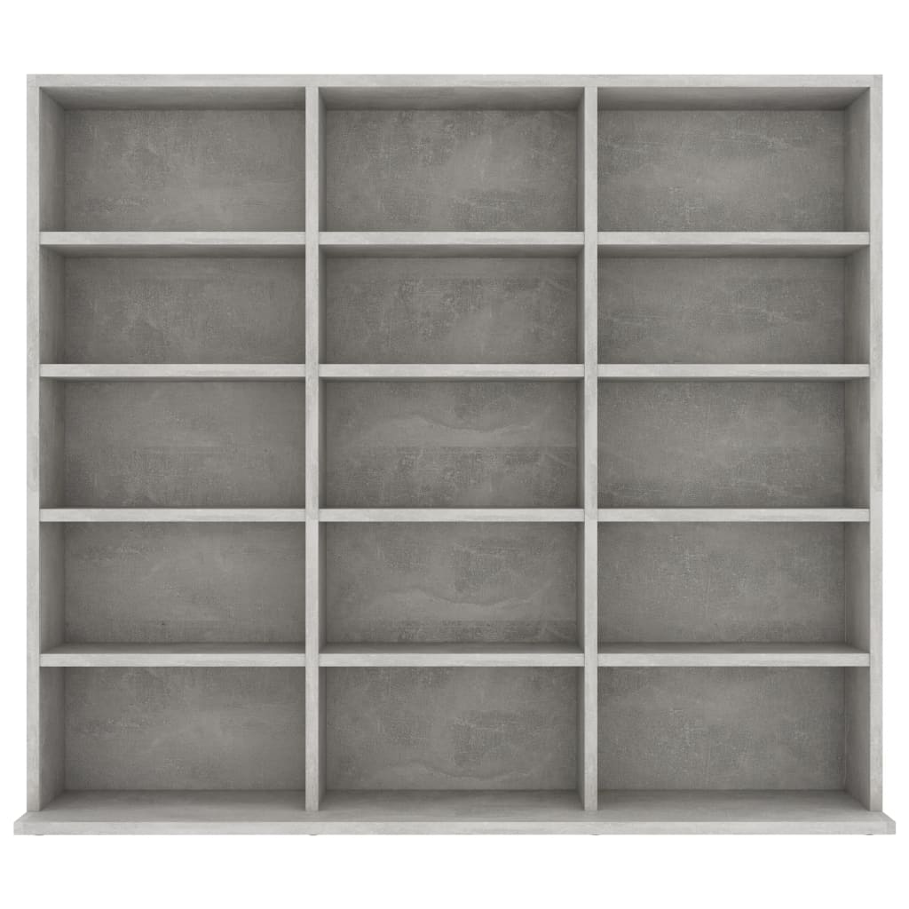 CD-Schrank Betongrau 102x23x89,5 cm Holzwerkstoff