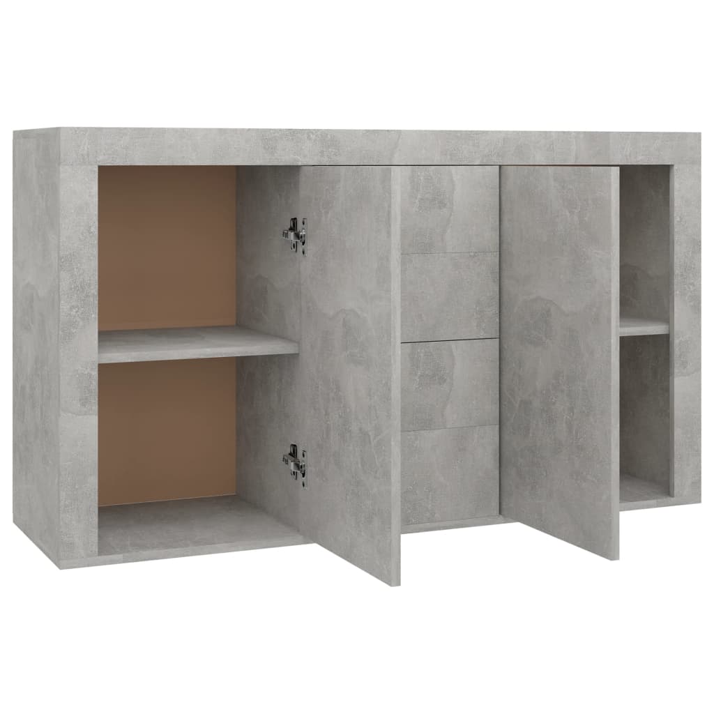 Concrete Grey Sideboard 120x36x69 cm Engineered Wood