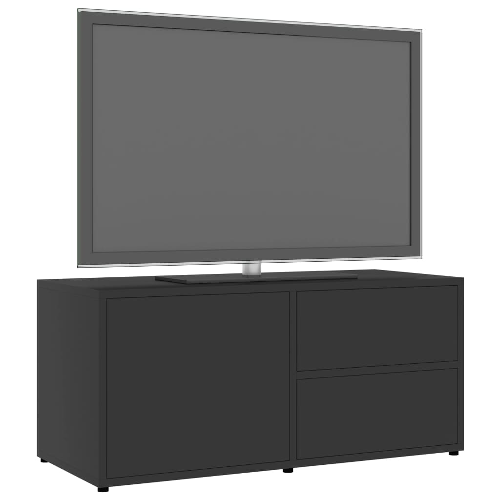 Meuble TV Gris 80x34x36 cm Bois d'ingénierie