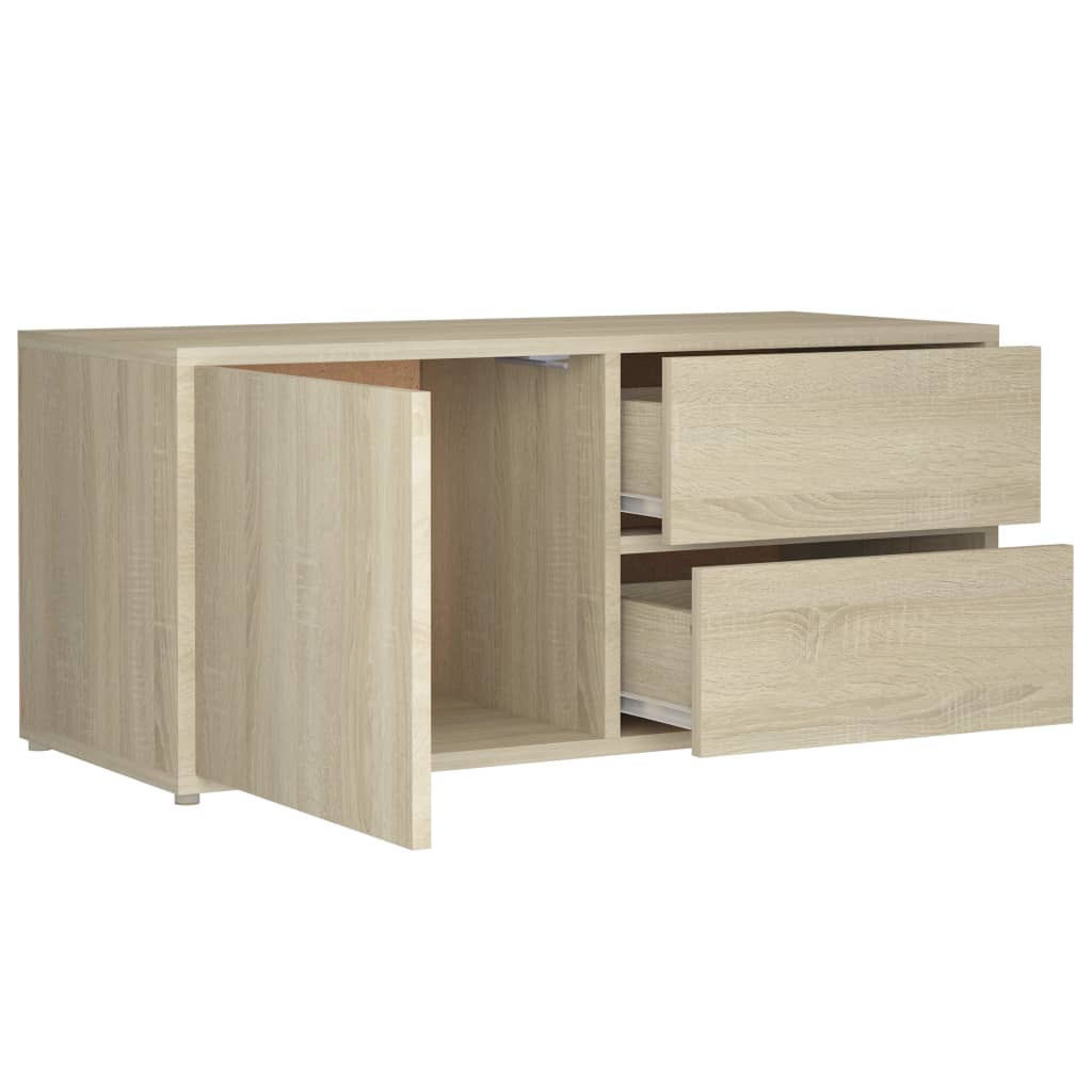 Meuble TV Chêne sonoma 80x34x36 cm Bois d'ingénierie