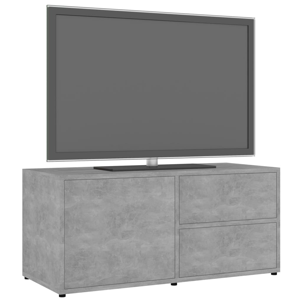 Meuble TV Gris béton 80x34x36 cm Bois d'ingénierie