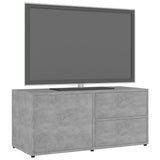 Meuble TV Gris béton 80x34x36 cm Bois d'ingénierie