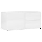 Meuble TV Blanc brillant 80x34x36 cm Bois d'ingénierie