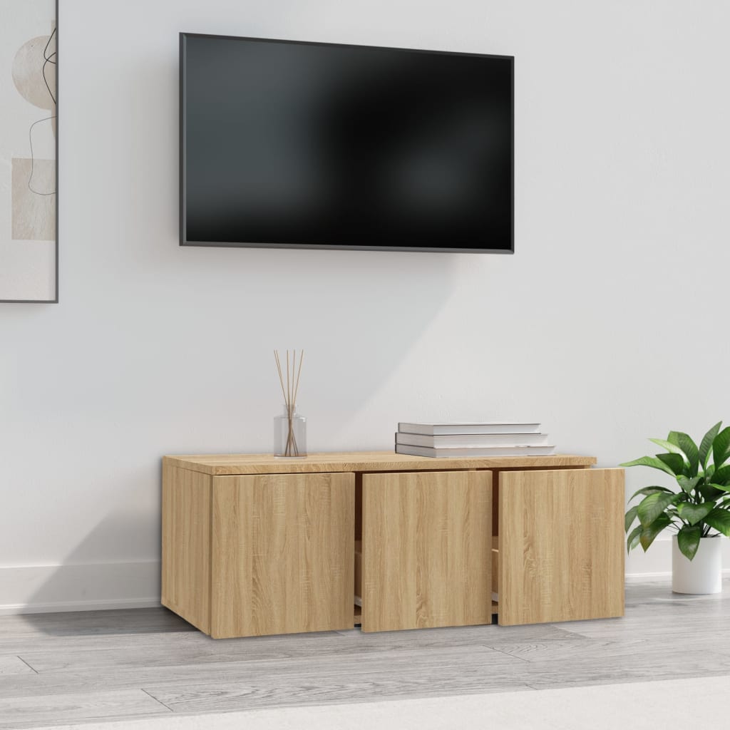 Meuble TV Chêne sonoma 80x34x30 cm Bois d'ingénierie