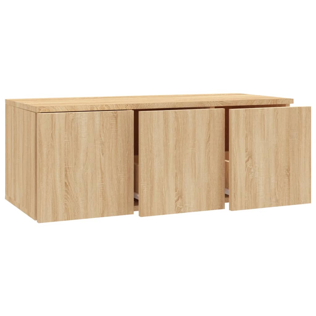 Meuble TV Chêne sonoma 80x34x30 cm Bois d'ingénierie