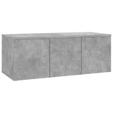 Meuble TV Gris béton 80x34x30 cm Bois d'ingénierie