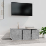 Meuble TV Gris béton 80x34x30 cm Bois d'ingénierie