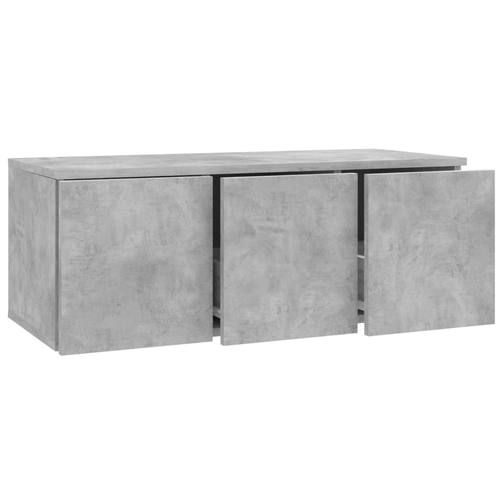 Meuble TV Gris béton 80x34x30 cm Bois d'ingénierie