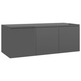 Meuble TV Gris brillant 80x34x30 cm Bois d'ingénierie