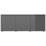 Meuble TV Gris brillant 80x34x30 cm Bois d'ingénierie