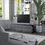 Meuble TV Gris brillant 120x34x30 cm Bois d'ingénierie