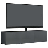 Meuble TV Gris brillant 120x34x30 cm Bois d'ingénierie