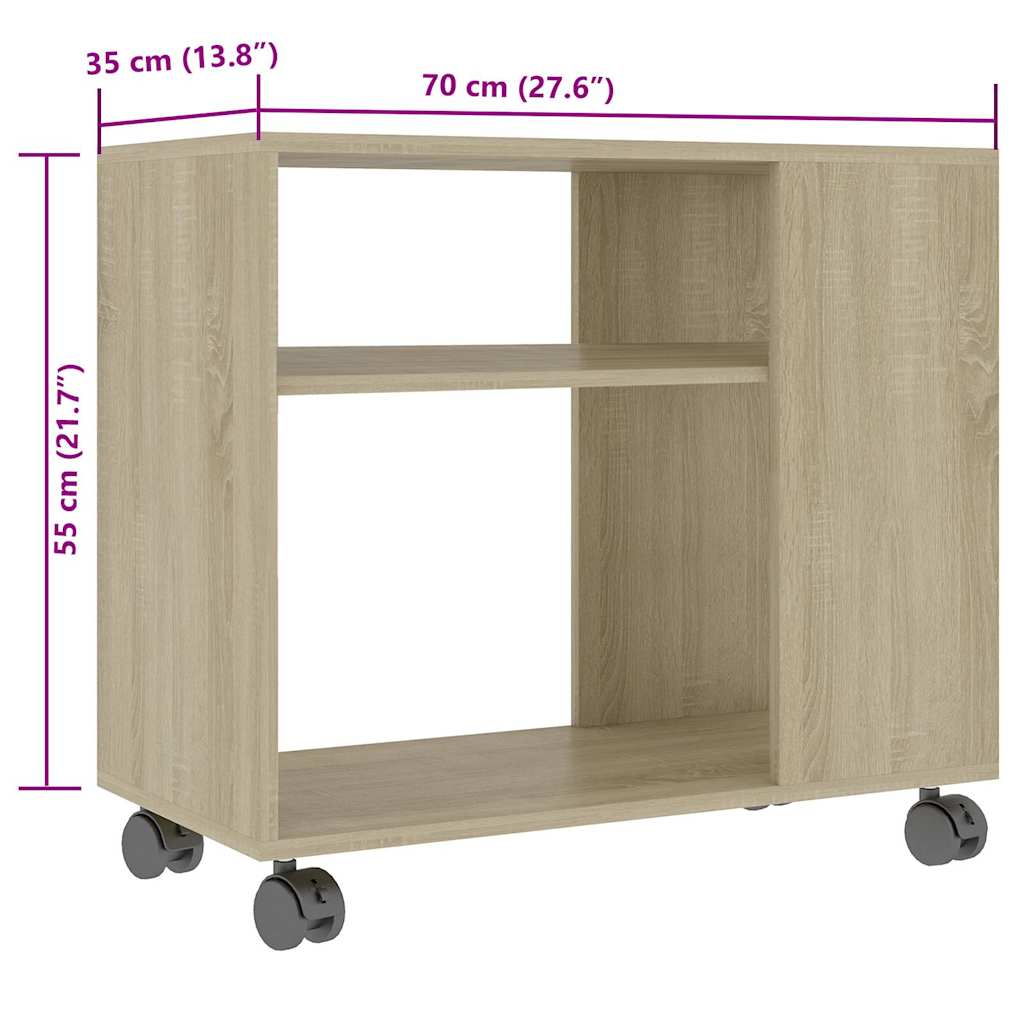 Table d'appoint Chêne sonoma 70x35x55 cm Bois d'ingénierie