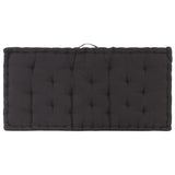 Coussins de plancher de palette lot de 2 Coton Noir