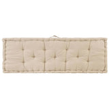 Coussins de plancher de palette lot de 2 Coton Beige