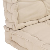 Coussins de plancher de palette lot de 2 Coton Beige