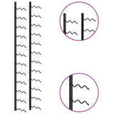 Casier à bouteilles mural pour 24 bouteilles Noir Fer
