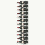 Wall mounted bottle rack for 24 bottles Black Iron