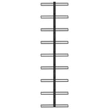 Wandmontiertes Weinregal für 9 Flaschen aus schwarzem Eisen