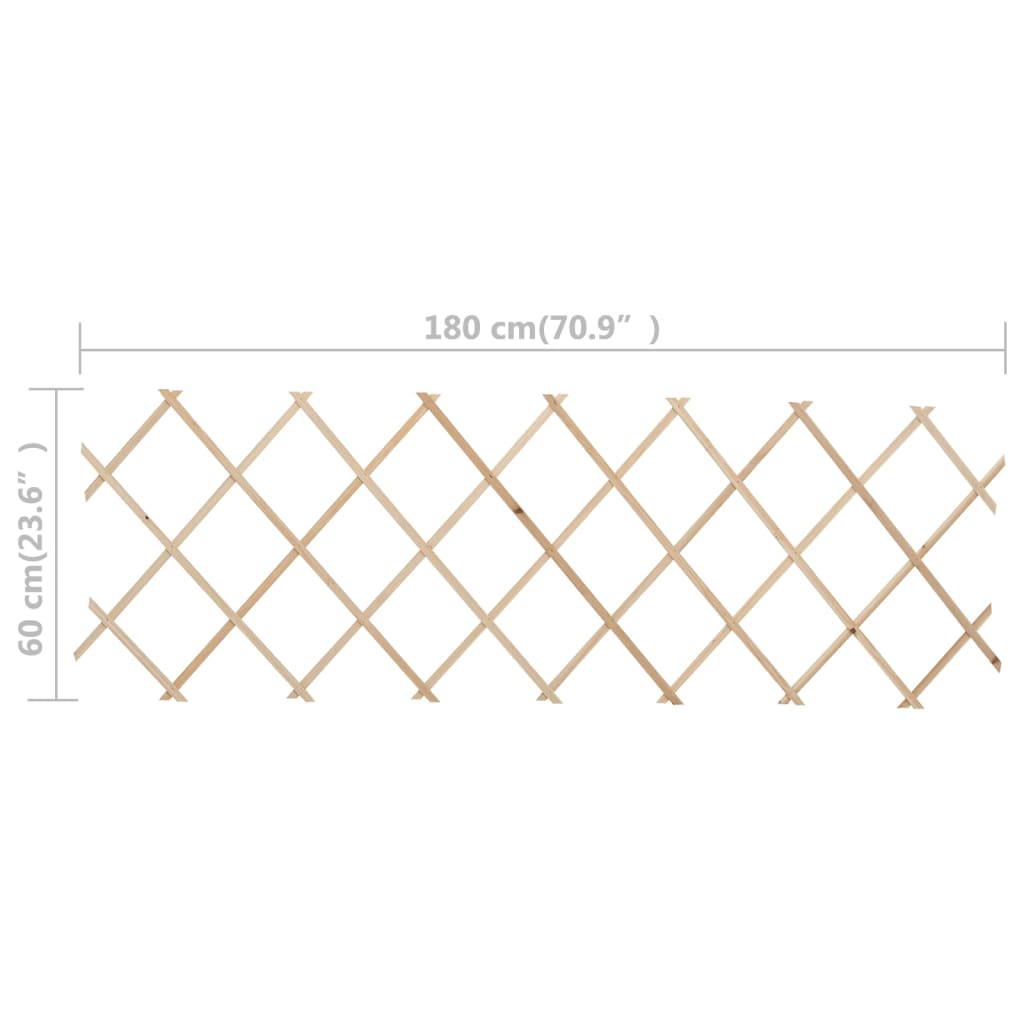 Clôture à treillis 5 pcs Bois de sapin 180x60 cm