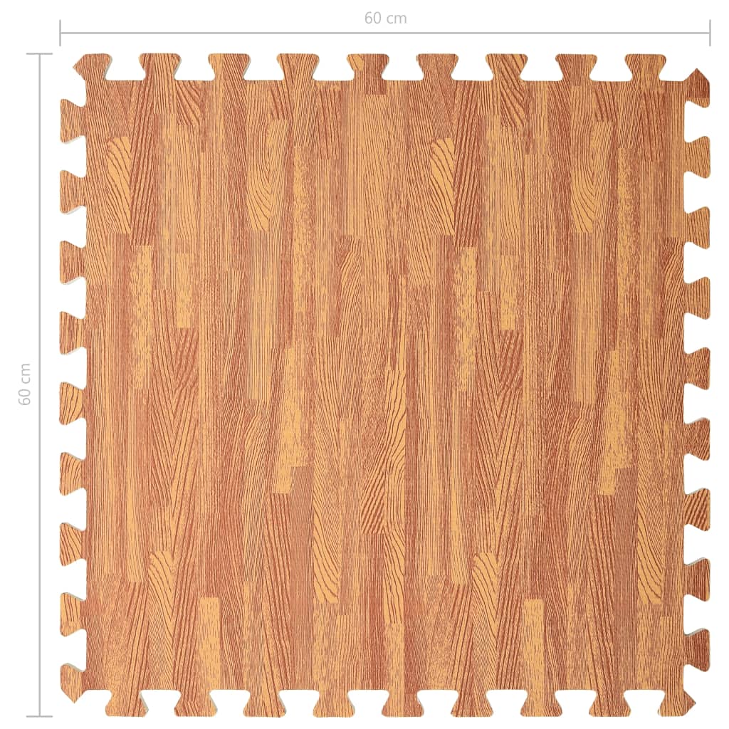 Tapis de sol 6 pcs Grain de bois 2,16㎡ Mousse EVA