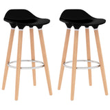 Tabourets de bar lot de 2 noir