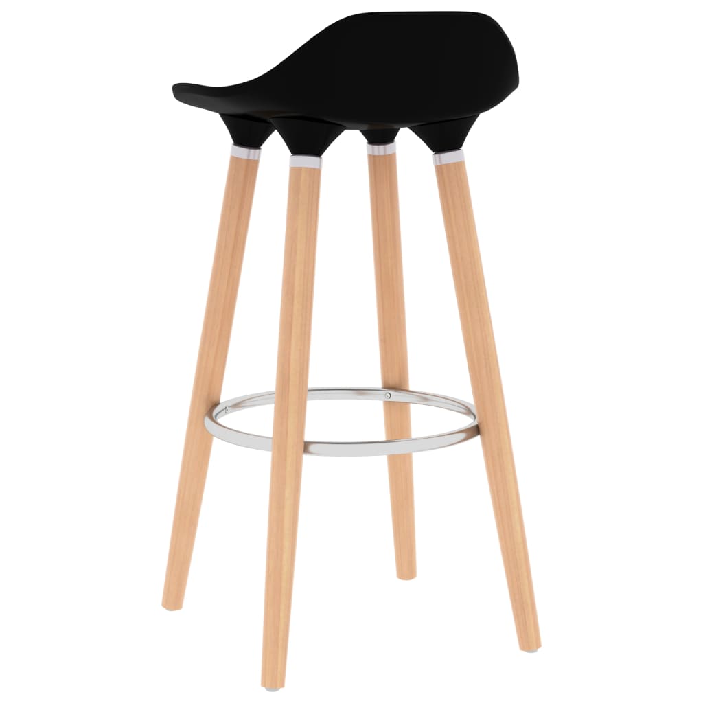 Tabourets de bar lot de 2 noir