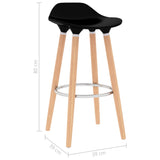 Tabourets de bar lot de 2 noir