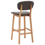 Bar stools set of 2 light gray fabric