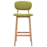 Tabourets de bar lot de 2 vert tissu