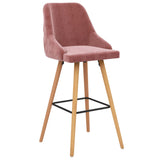 Tabourets de bar lot de 2 rose velours