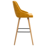 Tabourets de bar lot de 2 jaune velours