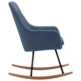 Chaise à bascule Bleu Tissu