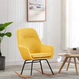 Chaise à bascule Jaune moutarde Tissu