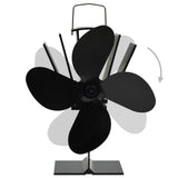 Ventilateur de poêle alimenté par chaleur 4 pales Noir