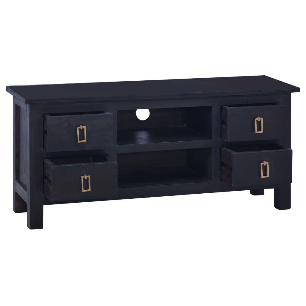 Meuble TV Café noir clair 100x30x45 cm Bois d'acajou massif