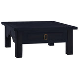 Coffee table Café light black 68x68x30 cm Solid mahogany wood