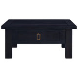 Coffee table Café light black 68x68x30 cm Solid mahogany wood