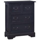 Commode Café noir clair Bois d'acajou massif