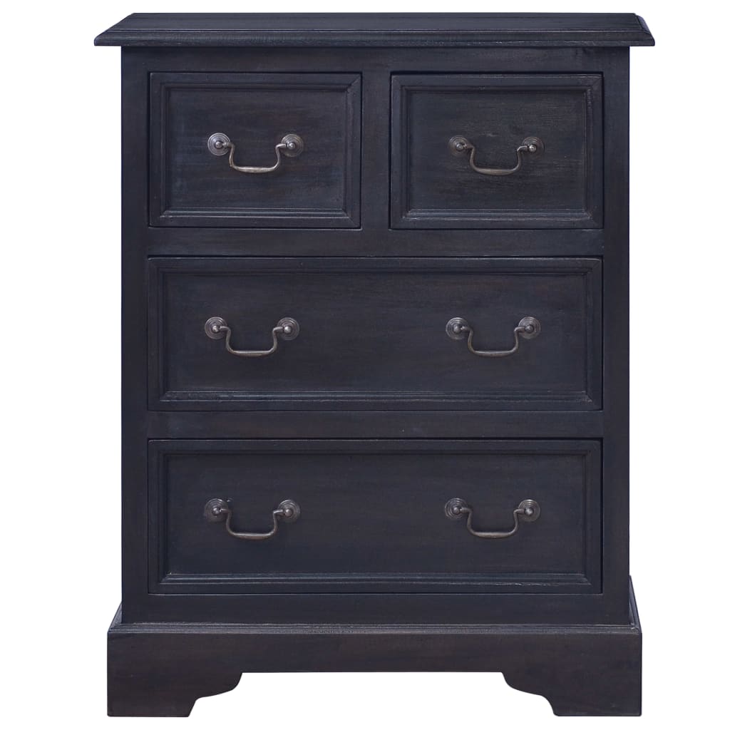 Commode Café noir clair Bois d'acajou massif