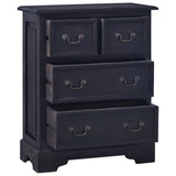 Commode Café noir clair Bois d'acajou massif