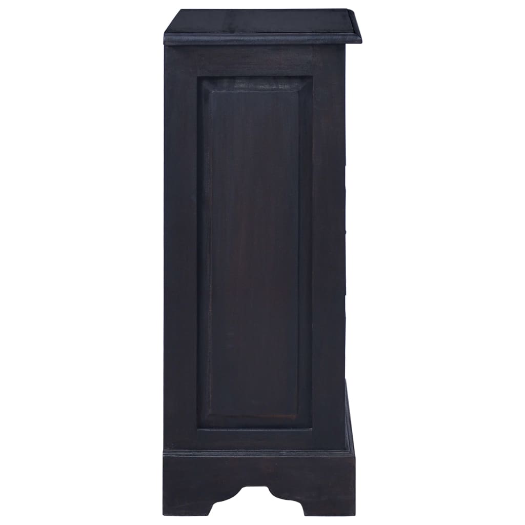 Commode Café noir clair Bois d'acajou massif