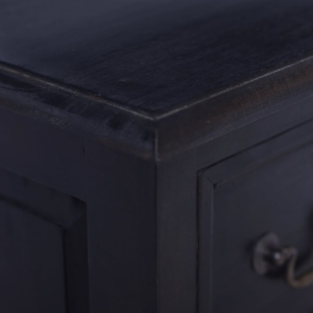 Commode Café noir clair Bois d'acajou massif